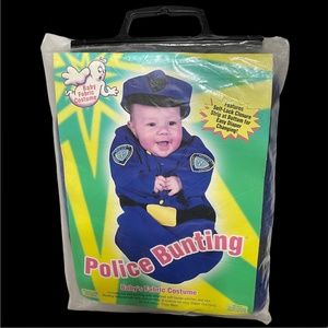 Police Officer Cop Blue Bunting Cute Dress Up Halloween Infant Baby Costume New